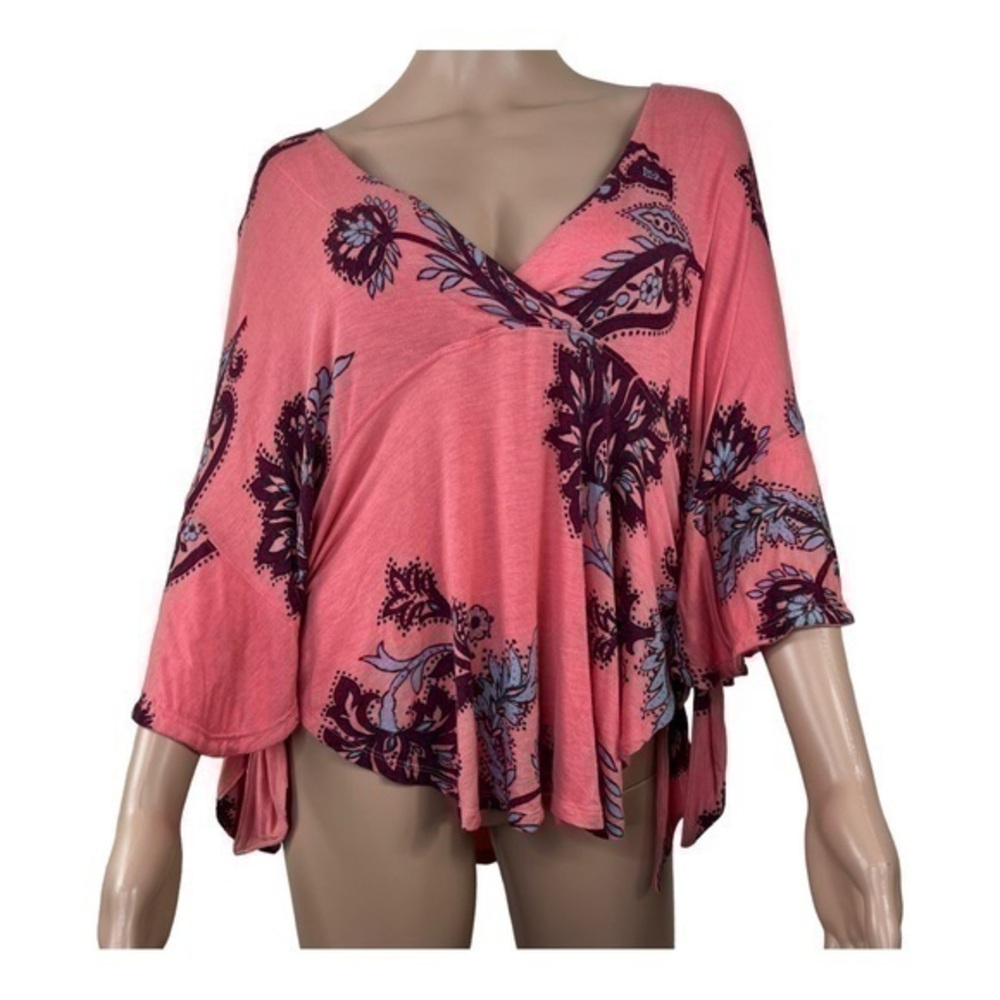 Free People Women Top Blouse Pink Size XS